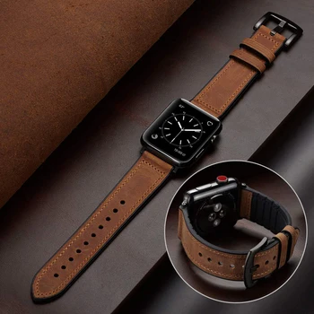 Каишка за Apple watch band 44 мм 45 мм 41 мм 40 мм и 49 мм 42 мм 45 мм аксесоари Силикон + Кожена гривна iWatch series 7 SE 6 5 8 3