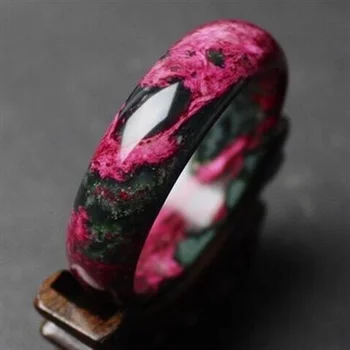Китайски Праскова Натурален Нефрит е Ръчна изработка с широка резба, Моден Бутик за Бижута, Розово Гривна за Мъже и Жени