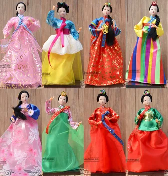 корейската Кукла Ханбок Статуетка Кукли Корейски Кукли 30 см Красотата на една Жена Сватбен Начало Декор Арт Подарък Занаяти За Декорация на Дома ZL235