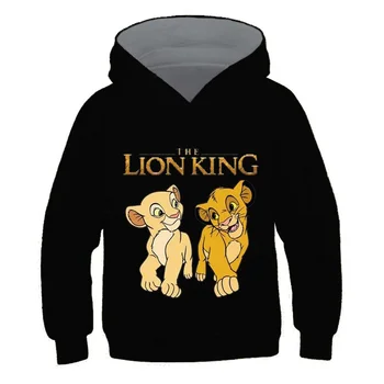 Крал Лъв, Детски блузи, Simba, Дрехи за малките момчета в есен 2022 г., Нова Детски дрехи Simba, Детски блузи с качулка Lion King Simba 0