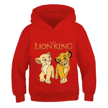 Крал Лъв, Детски блузи, Simba, Дрехи за малките момчета в есен 2022 г., Нова Детски дрехи Simba, Детски блузи с качулка Lion King Simba 3