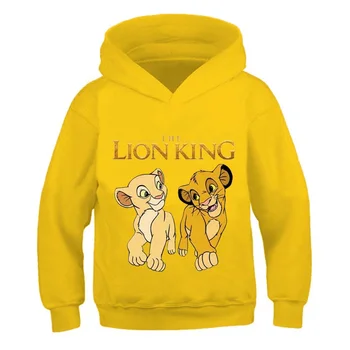 Крал Лъв, Детски блузи, Simba, Дрехи за малките момчета в есен 2022 г., Нова Детски дрехи Simba, Детски блузи с качулка Lion King Simba 5