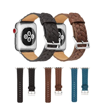 луксозни въжета за Apple watch 44 мм 38 мм 40 мм кожена каишка за часовник Apple watch, за iwatch band 42 мм 38 мм correa за Apple watch