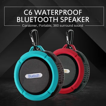 Мини Преносим TF Субуфер C6 Водоустойчив Bluetooth Говорител С Голям Вендузата Прахоустойчив Бас Bluetooth Аудио Външни Колони 2