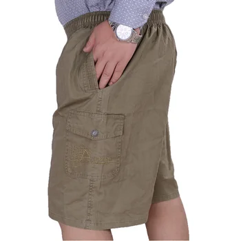 Мъжки летни ежедневни Панталони големи размери, по-големи размери, свободни памучни гащета среден размер 7XL 6XL 8XL, Големи размери, 11XL 12XL, мъжки къси панталони 1