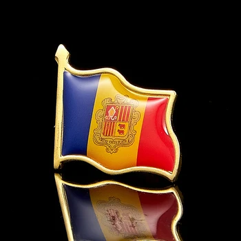 Национален Златно знаме на Андора Игли За Ревери, Щипки За вратовръзки, Аксесоари За Украса 3