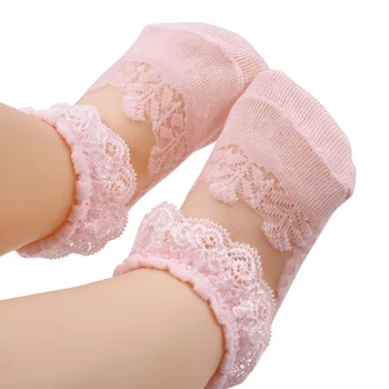Нови детски детски дантелени чорапи летни тънки чорапи на принцеса за момиченца 4