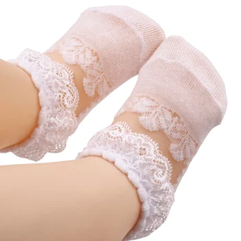 Нови детски детски дантелени чорапи летни тънки чорапи на принцеса за момиченца 5
