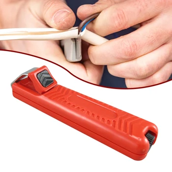 Нож за отстраняване на кабелни Клещи 8-28 mm Клещи За Пилинг на Въртящо се острие Вградена Пружина Лек и Преносим Инструмент за Пилинг Маша