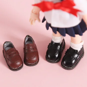 обувки ob11 обувки 1 / 12BJD облекло за кукли униформи за колежа обувки кожени обувки за obitsu11, GSC, holala, PICCODO за кукли обувки 0