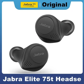 Официални безжични Bluetooth слушалки Jabra Elite 75t за спорт и музика с подкрепата на Ipx55, Прахозащитен и Водоустойчиви слушалки