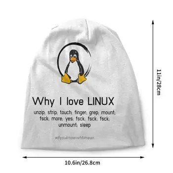 Пингвин на Linux,Смокинг Пингвин Linux Шапки Хип-Хоп Ски Skullies Шапки, Шапки Унисекс Дамски Летни Топли с Двойно предназначение Капак на Плетене на Шапки 1