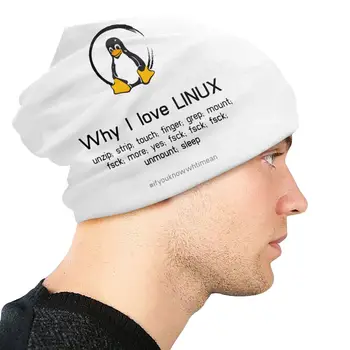 Пингвин на Linux,Смокинг Пингвин Linux Шапки Хип-Хоп Ски Skullies Шапки, Шапки Унисекс Дамски Летни Топли с Двойно предназначение Капак на Плетене на Шапки 3