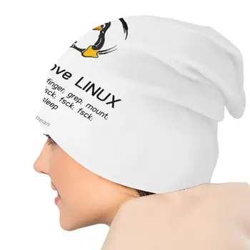 Пингвин на Linux,Смокинг Пингвин Linux Шапки Хип-Хоп Ски Skullies Шапки, Шапки Унисекс Дамски Летни Топли с Двойно предназначение Капак на Плетене на Шапки 4