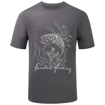Ризи за Риболов Bassdash За Мъже UPF 50 + Забавна Тениска за Риболов на морски Костур с Къс Ръкав FS16M