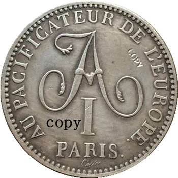 Руски монета от 1 рубла 1814 г. 37 мм копие