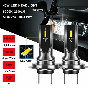 СДС H7 100 W 6000 До Колата LED Светлини Замени Ксенонови Hi/Low Комплект Лампи Лъч Canbus Грешки Led Светлини на Автомобила резервни Части