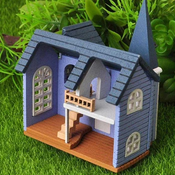 Страхотна Градска Къща DIY Мини Дървени Кукли Миниатюрни Аксесоари за Обществено Строителство Монтаж на детски Играчки Занаяти Мебелни Комплекти
