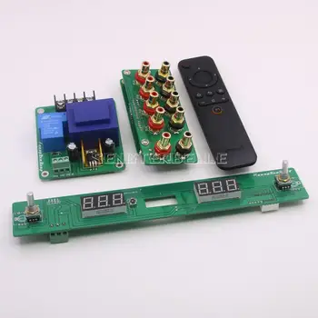 Събрани Hiend 128 степенна такса за дистанционно управление на силата на звука на Реле чист резисторный шунт с 5 чифта RCA конектори