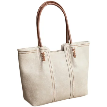 чанта-тоут от естествена кожа, дамски рекламна чанта за пазаруване, големи вместительные дамски чанти, комплект от 2 теми, композитен наплечный чанта, основен