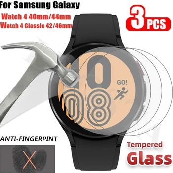 3 бр. Филм От Закалено Стъкло За Samsung Galaxy Watch 4 40 44 мм Watch4 Classic 42 46 мм, HD Прозрачен qwerty на цял екран Защитно Фолио Аксесоар