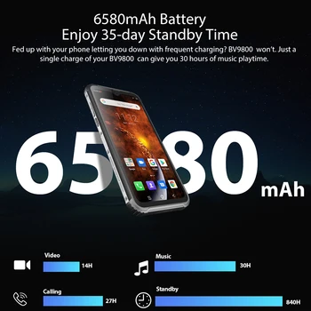 Blackview BV9800 Pro е Първата в Света Тепловизионный Смартфон Хелио P70 Android 9,0 6 + GB 128 GB Водоустойчив Мобилен телефон 6580 ма 3