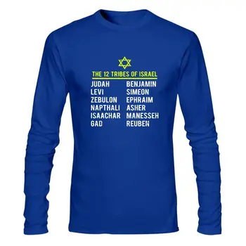Мъжки дрехи Забавно Мъжка Тениска Дамски Новост Тениска Иврит Израелската Тениска 12 Племена на Израел Дий Готина Тениска 014583 0