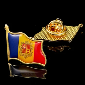 Национален Златно знаме на Андора Игли За Ревери, Щипки За вратовръзки, Аксесоари За Украса